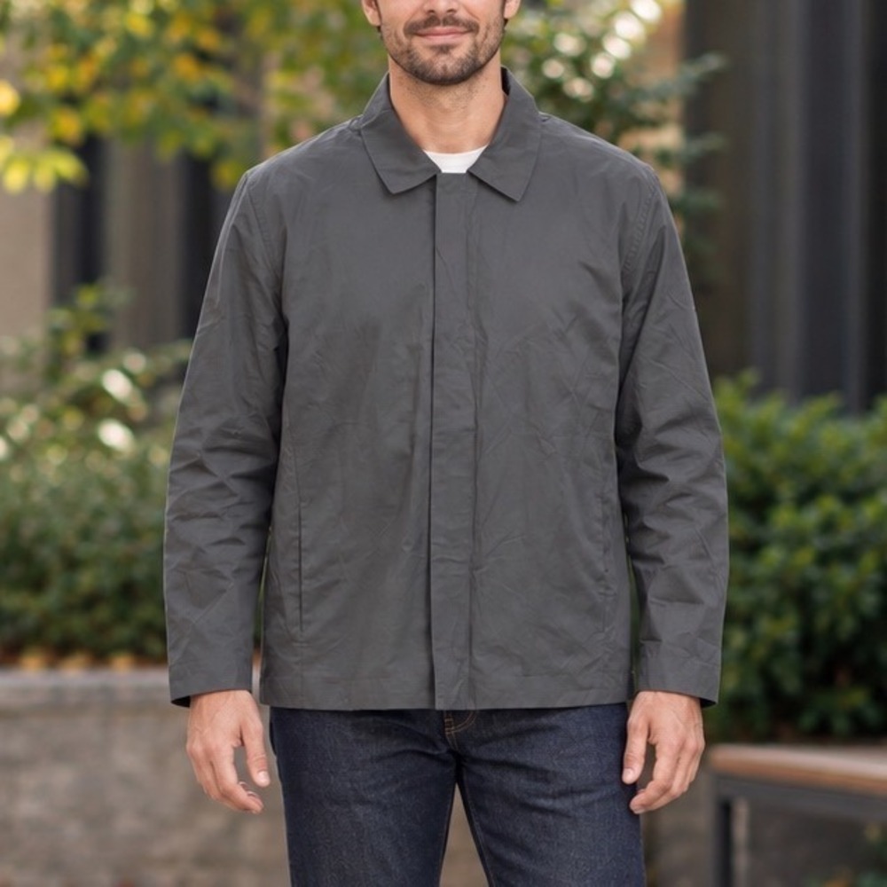 Five Four Blaine Jacket Charcoal Grey Full Zip Minimalist Workwear Gorpcore L